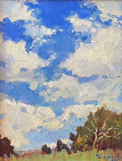 Julie Wiegand, Beautiful Sky Over Mississippi
2015, Oil on Board
