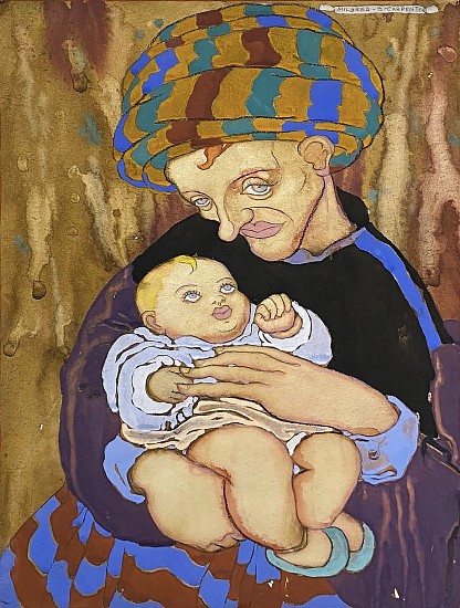 Mildred B Carpenter, Witch Holding a Baby
Gouache