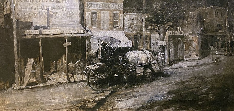 Gayle Porter Hoskins, Town Scene with Carriage
Oil on Canvas