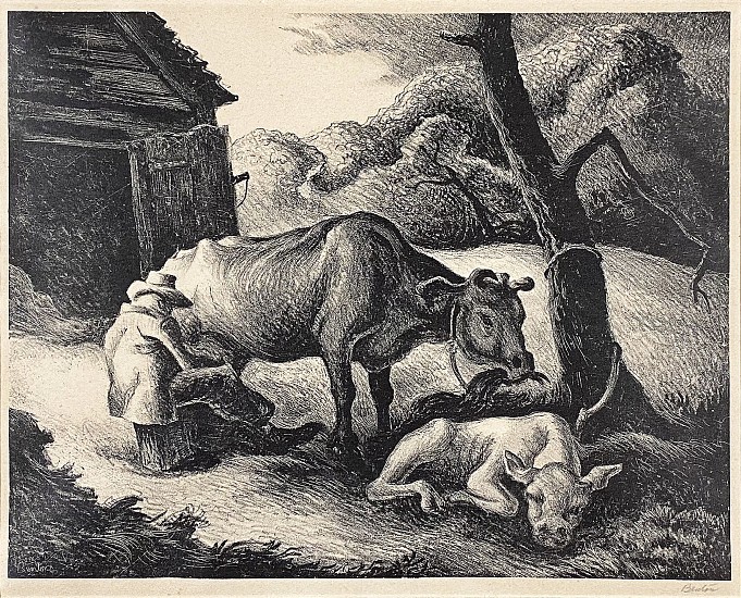 Thomas Hart Benton, White Calf
1945, Lithograph