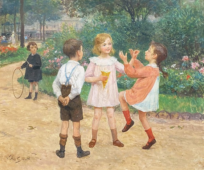 Victor Gabriel Gilbert, Sharing Bon-Bons
Oil on Canvas