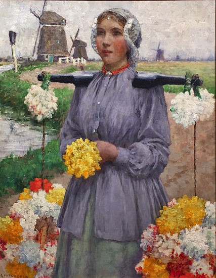 George Hitchcock, The Flower Girl
Oil on Canvas