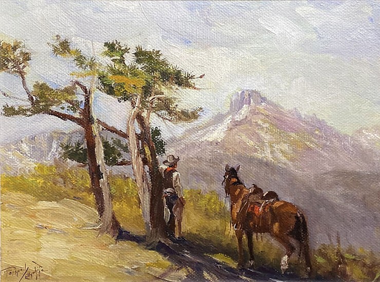 Raphael Lillywhite, Cowboy and His Horse
Oil on Masonite