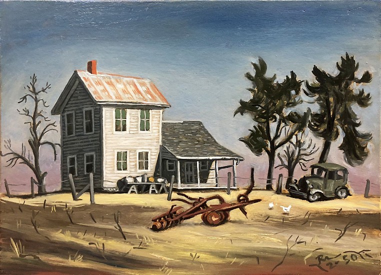 Roger Medearis, Old Disk Harrow, Near Jefferson City, MO., February, 1950
1950, Sketch in Oils