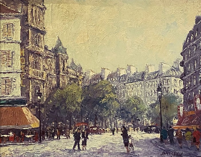 Marcel Brisson, Paris Street Scene
Oil on Canvas