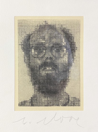 Chuck Close, Self-Portrait
1996, Photoengraving on Silk