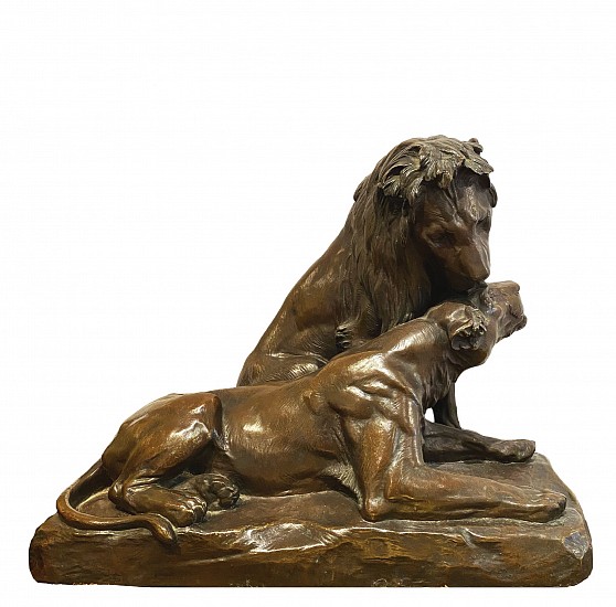 George Gardet, Male and Female Lion
Bronze