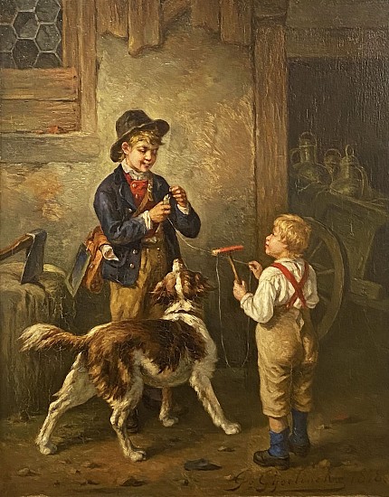 Joseph Gyselinckx, Boys and Dog
1878, Oil on Canvas