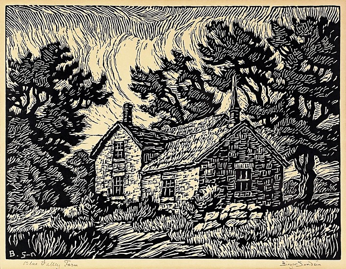Birger Sandzen, Blue Valley Farm
Woodblock Print