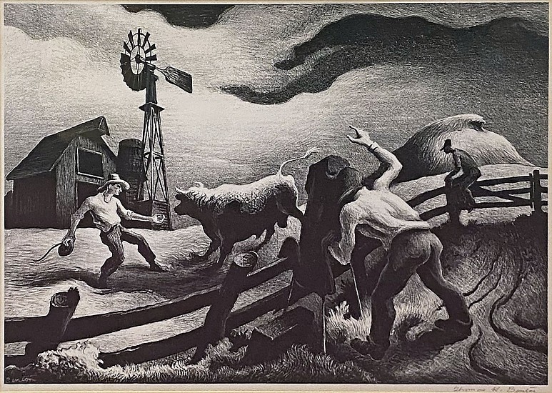 Thomas Hart Benton, Photographing the Bull
1950, Lithograph