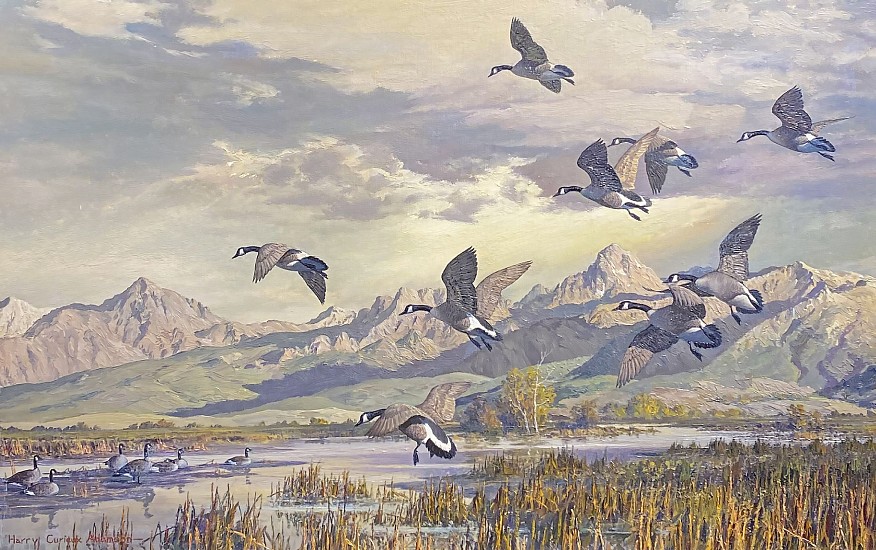 Harry Curieux Adamson, Geese and Mountains (Cloud Canyon / Autumn Enchantment)
Oil on Canvas