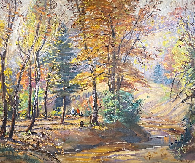 Harold Harrington Betts, Woodland Picnic
Oil on Canvas