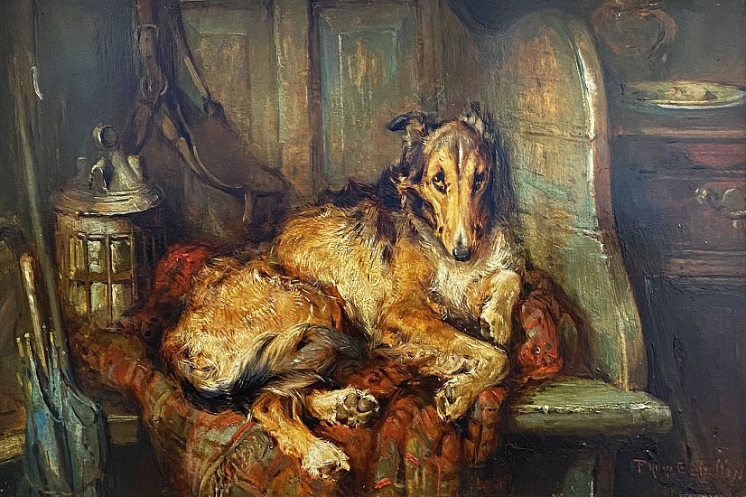 Phillip Eustace Stretton, Collie Resting
Oil on Board