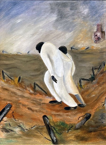 Joseph Vorst, Going to the Baptism (Two African American Figures in White Walking on Pathway in Field)
1952, Oil on Canvas
