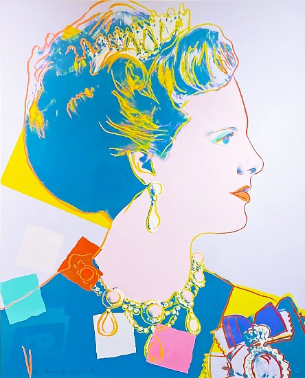 Andy Warhol, Queen Margrethe II of Denmark (FS II.344) (from Reigning Queens)
1985, Screenprint on Lenox Museum Board
