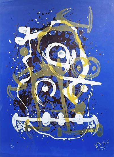 Joan Miro, Chevauchée (bleu brun)
1969, Color Lithograph