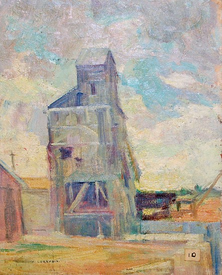 Angelo Corrubia, Grain Elevator, Rock Hill, Missouri
1933, Oil on Board