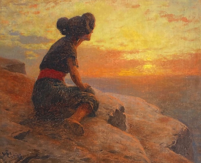 William Robinson Leigh, Arizona Sunset - A Hopi Maiden
Oil on Artist Board
