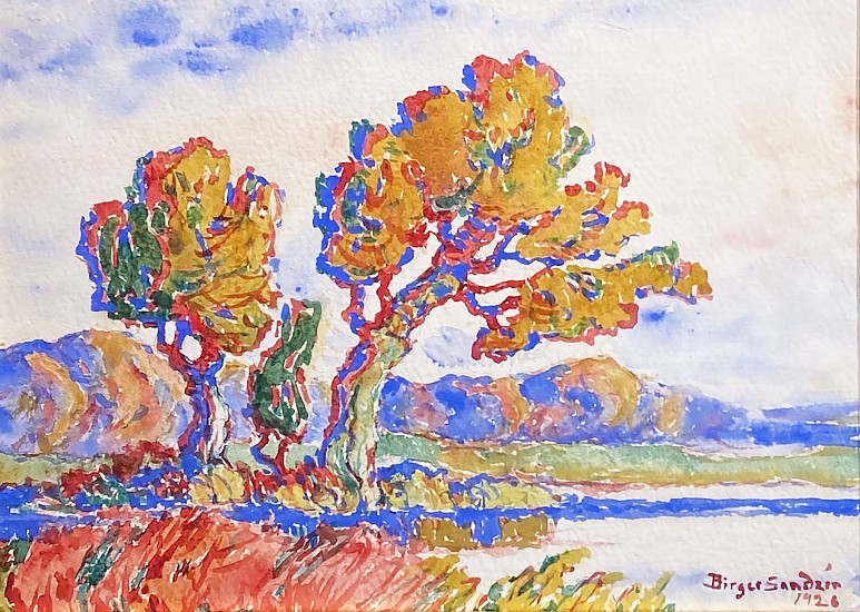 Birger Sandzen, Old Cedars in the Rockies
1926, Watercolor