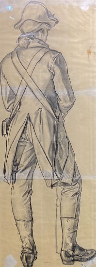 Charles Quest, Study of Soldier with Coat, Back Turned<br />
For Lousiana Purchase Mural
1934, Pencil Drawing on Paper