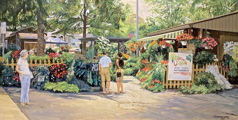 Don Langeneckert, Kirkwood Farmers Market
2010, Oil on Masonite