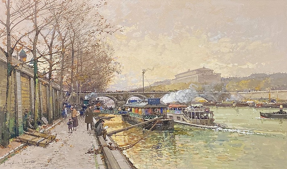 Eugene Galien Laloue, Pont de Solferino, Paris
Watercolor and Gouache