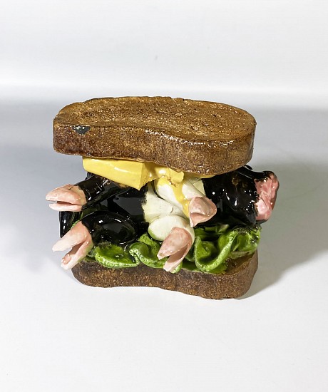 David Gilhooly, Pig Sandwich
Glazed Earthenware