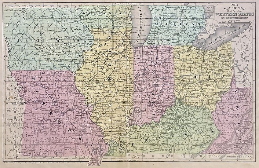 Unknown, No. 14 Map of the Western States
Engraving