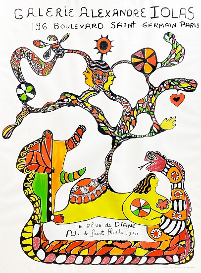 Niki De Saint Phalle, Le Reve de Diane, Exhibition Poster for Galerie Alexandre Iolas<br />
<br />
Poster