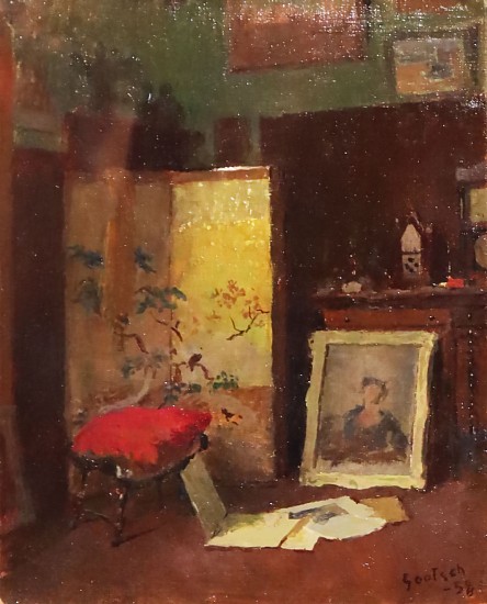 Gustav Goetsch, The Gold Screen
1958, Oil on Canvasboard