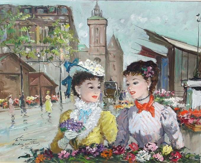 Francois Gerome, Marche aux Fleurs
Oil on Canvas
