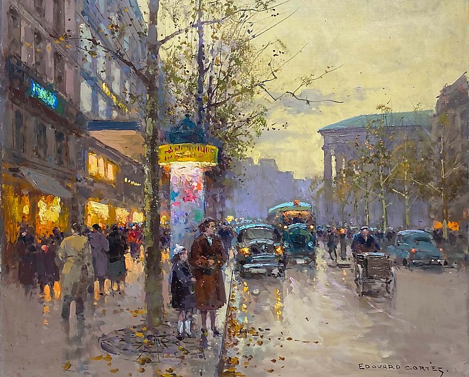 Edouard Cortes, Boulevard des Capucines and Rue de Madelaine
Oil on Canvas