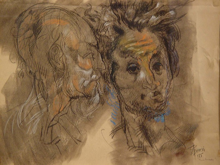 Edward Boccia, Two Heads
Pastel
