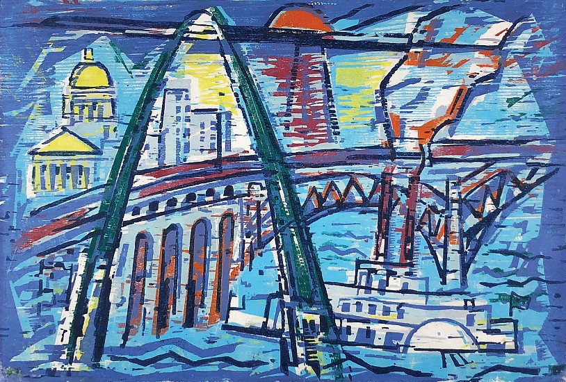 Werner Drewes, St. Louis Riverfront
Photolithograph