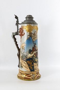 Mettlach.CrusadersSchlittStein.Side