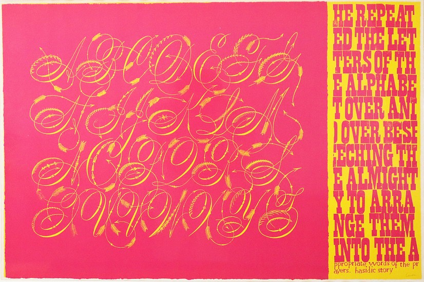 Sister Mary Corita Kent, He Repeated the Letters of the Alphabet
Color Screenprint